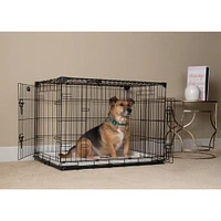 Lucky Dog Whisper Glide Inch Sliding Double Door Dog Crate
