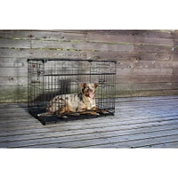 Lucky Dog Whisper Glide Inch Sliding Double Door Dog Crate