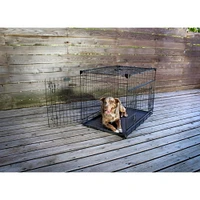Lucky Dog Whisper Glide Inch Sliding Double Door Dog Crate
