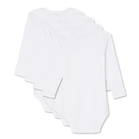 George Infants' Unisex Long Sleeve Bodysuits 4-Pack, Sizes 0-24 months