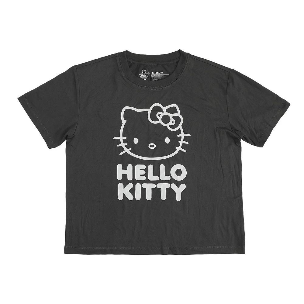 Ensemble de Pyjama Hello Kitty Pour Femmes | Haut à Manches Courtes et Bas de Pyjama Longs à Motifs de Chat - Exclusivité en Ligne