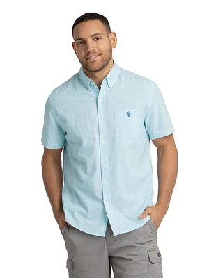 U.S. Polo Assn. Chemise Boutonnée à Manches Courtes Pour Hommes