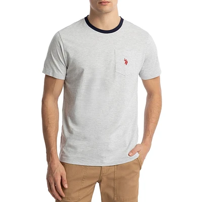 U.S. Polo Assn. T-Shirt Rayé à Manches Courtes Pour Hommes T-Shirt Rayé à Manches Courtes Pour Hommes