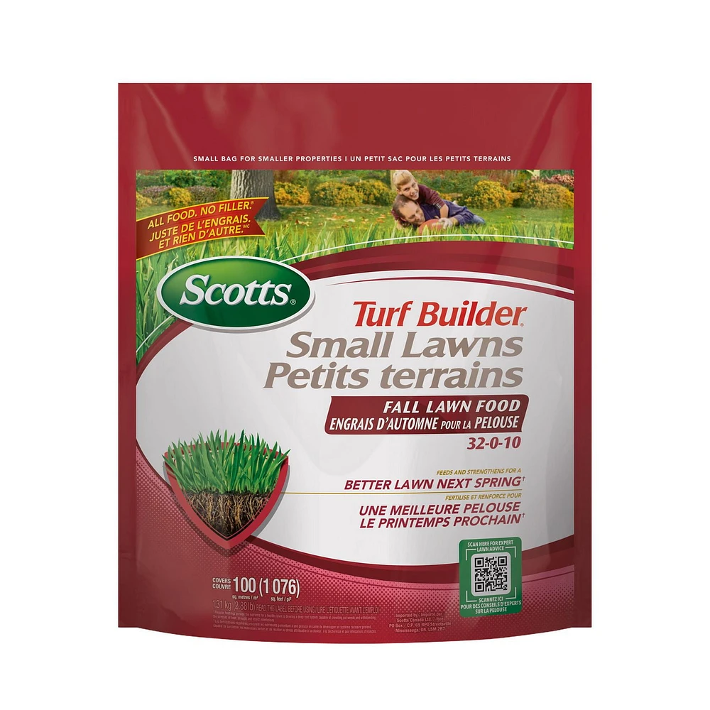 Scotts Turf Builder Petits terraines Engrais d'automne pour la pelouse 1,3kg