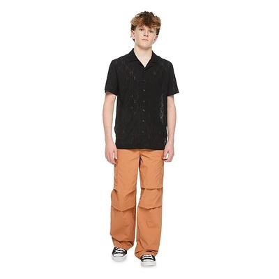 Jackson Boys' Short Sleeve Textured Resort Shirt