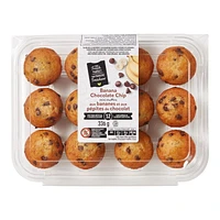 Your Fresh Market Banana Chocolate Chip Mini Muffins, 12 muffins, 336 g total