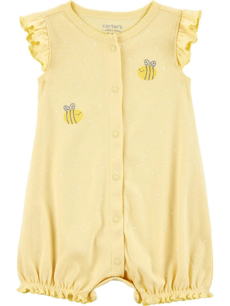 Carter's Child of Mine Barboteuse 1 pièce pour bébé fille - Abeille jaune