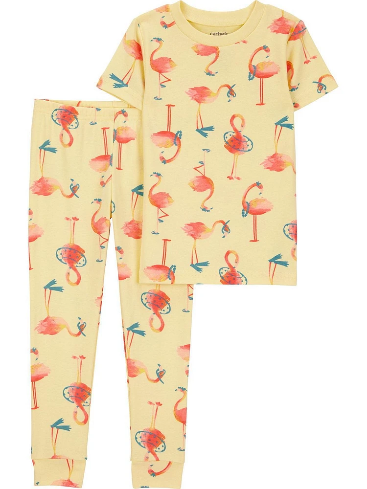 Carter's Child of Mine Ensemble pyjama 2 pièces en coton motif flamant rose pour bébés et petites filles Tailles 6-9M - 5T