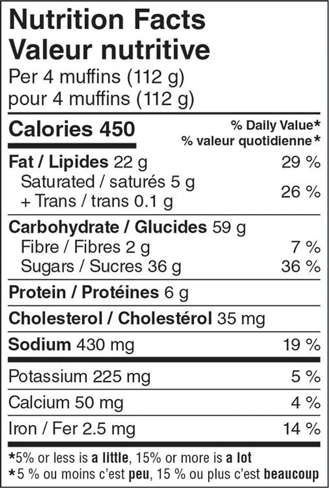 Your Fresh Market Banana Chocolate Chip Mini Muffins, 12 muffins, 336 g total