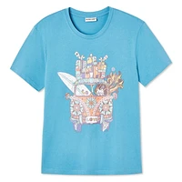 T-shirt à imprimé graphique The Pink Closet pour femmes