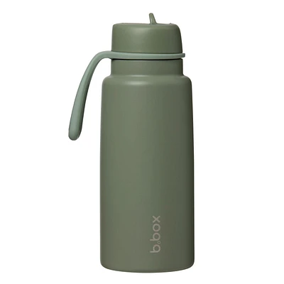 b.box - Gobelet isotherme à couvercle rabattable avec paille, grande bouteille d'eau durable pour adolescents et adultes, bouteille d'eau de voyage, isolation triple couche, sans BPA, 34 oz