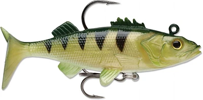 Leurre souple Storm WildEye Perche Jaune 3 po., 1/4 oz., Hameçon Simple: #2/0; Hameçon Triple: #4