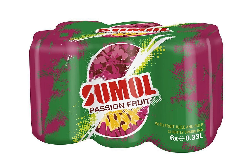 Sumol Passionfruit Can, sell quantity case 6x330ml