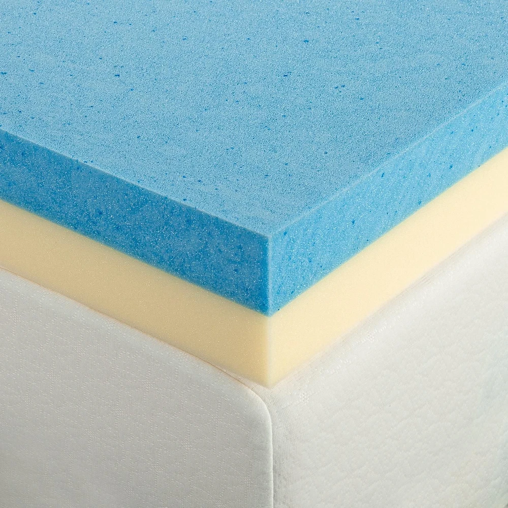 Zinus Spa Sensations 4 Inch Cooling Gel Memory Foam Mattress Topper