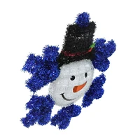 Christmas tinsel snowflake wreath