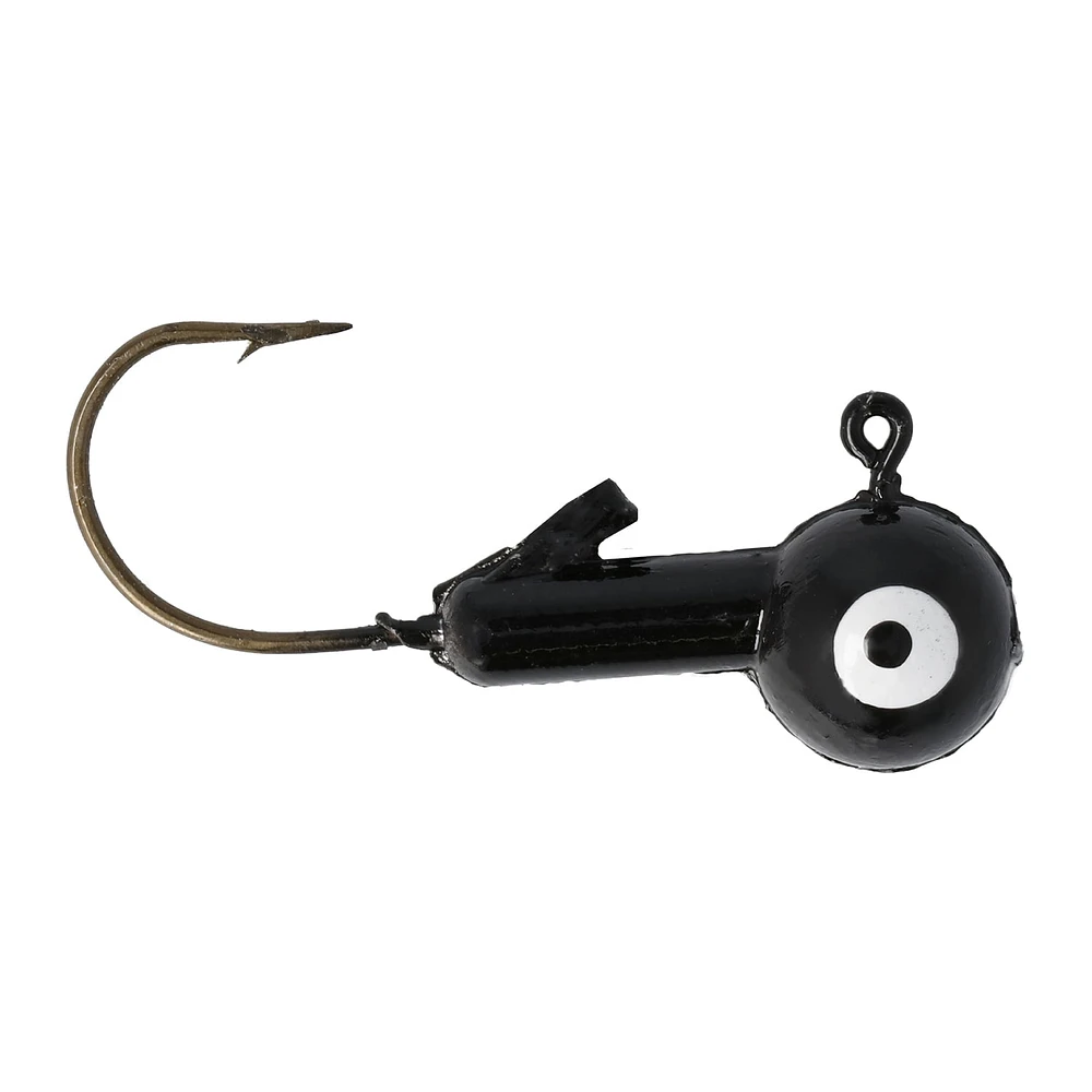 Eagle Claw WBH38-4 Ball Head Jig, 3/8oz, 10pk, BLACK