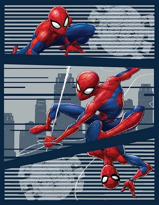 Spiderman Rayures Jeté en Molleton