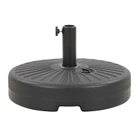 CorLiving Parasol de jardin rond de 3 m avec rabats latéraux, structure en acier et base ronde remplissable