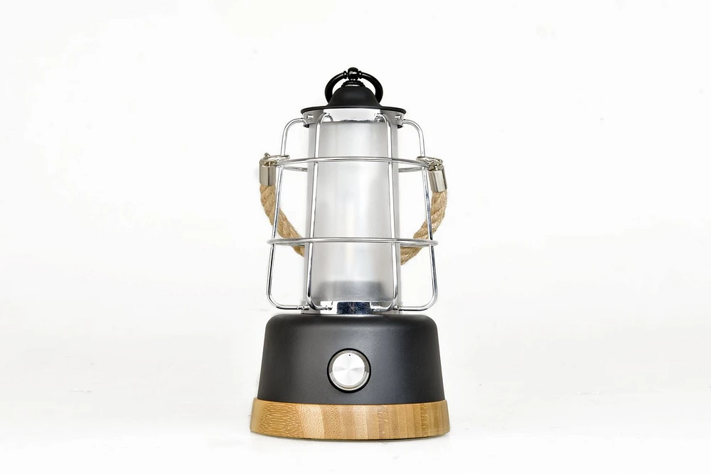 Tru De-Light, YOU & ME - Gradable, température de couleur et luminosité réglable, lampe rechargeable avec batterie au lithium et poignée de corde rustique, peut être utilisée comme POWERBANK.