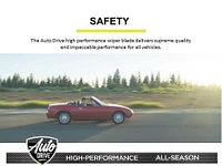 Autodrive 18" Conventional Wiper Blade, 2.36" W x 0.79" D x 23.46" H