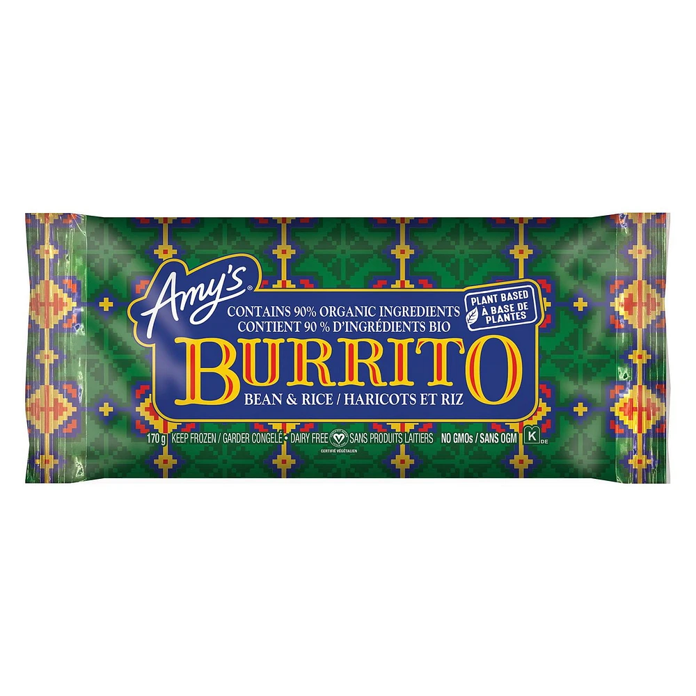 E-AMYS ORGANIC BN & RICE BURRITO ND, E-AMYS ORGANIC BN & RICE BURRITO ND