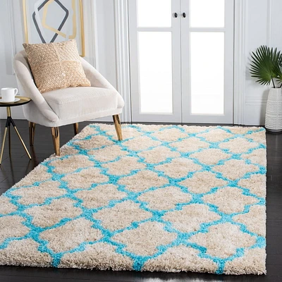 Safavieh Barcelona Anabelle Tapis Peluche Shag Géométrique