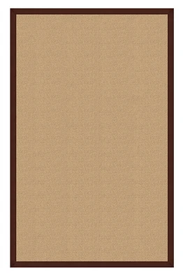 Tapis d'appoint Athena sisal et marron de 4 pi x 6 pi