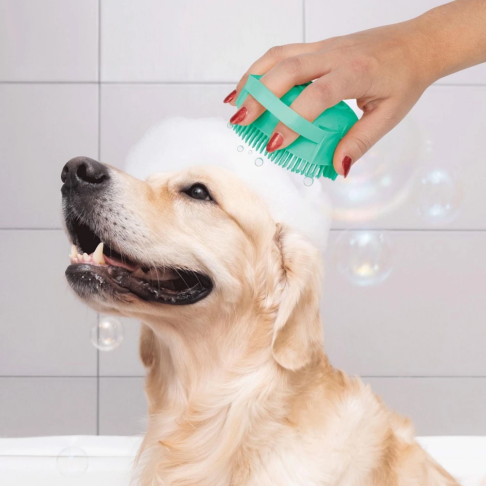 Perfect Solutions Brosse Nettoyante Pour Animal Avec Distributeur De Shampooing