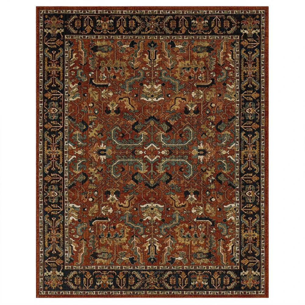 Mohawk Home Tansey Red Woven Polyester Area Rug