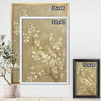 Designart Fleur de cerisier blanc III Art mural encadré