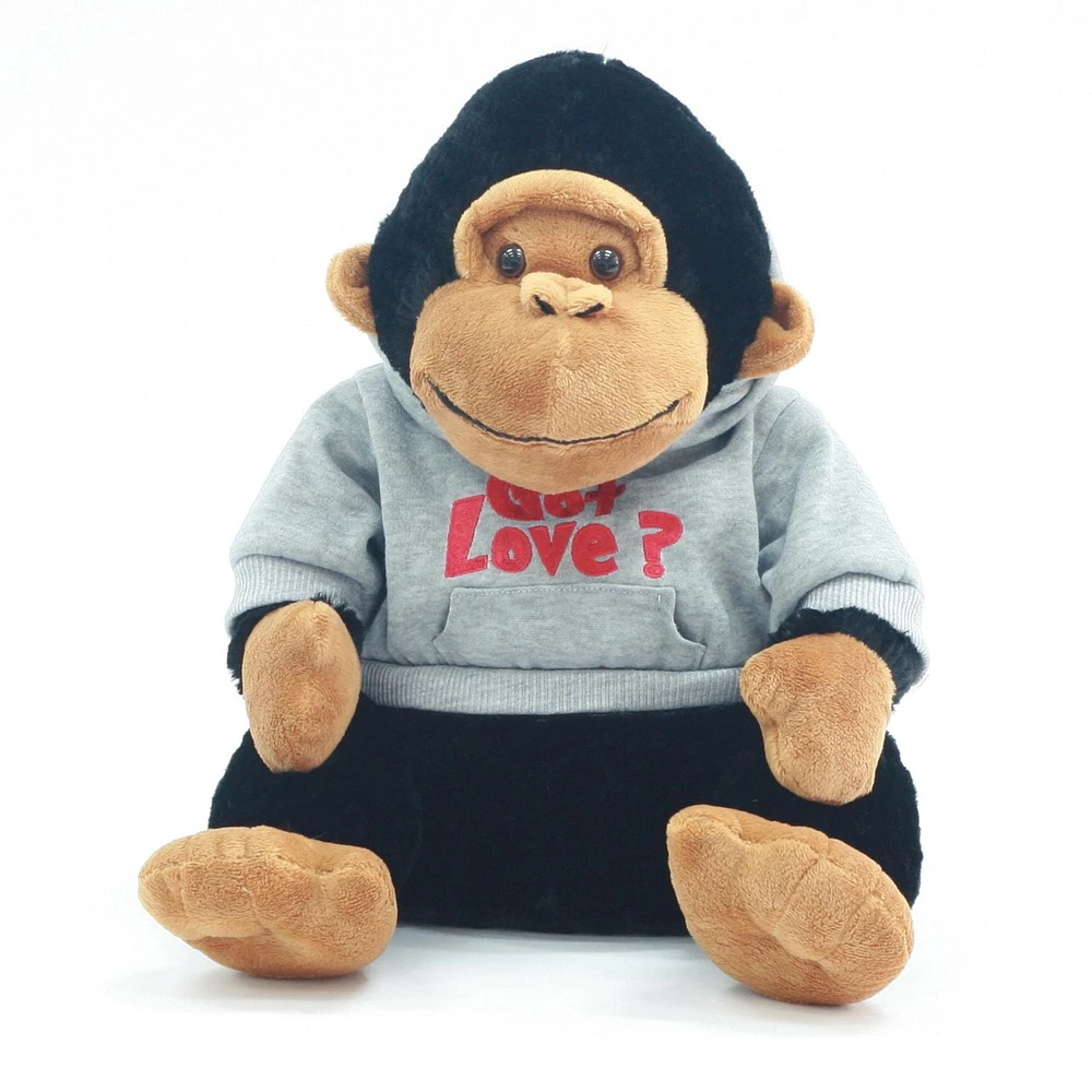 Adorable peluche Way to celebrate! pour la Saint Valentin en forme de gorille avec capuche