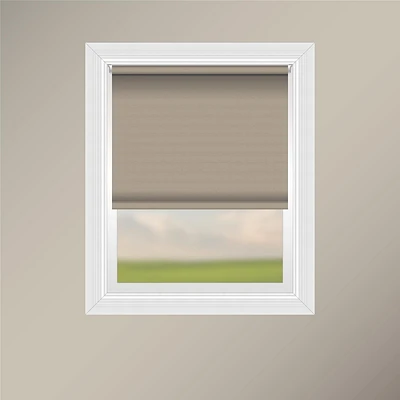 Off Cut Shades Chainless Solid Privacy Roller Shade-Flaxen