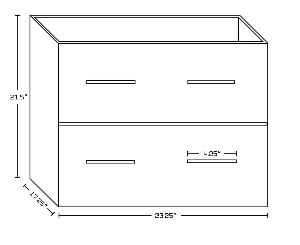 Imaginations Américaines 23.75 pouces W Vanity Set Gris