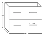 Imaginations Américaines 23.75 pouces W Vanity Set Gris