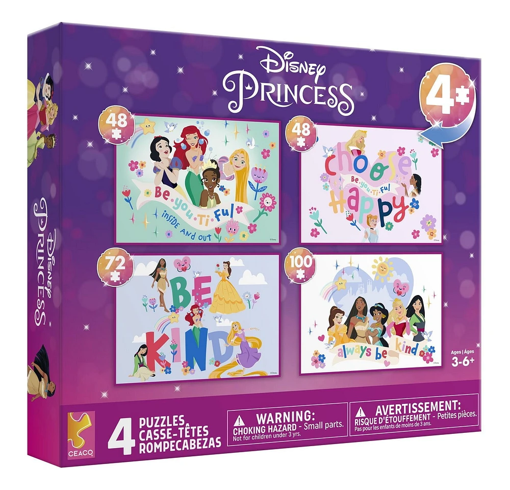 Buffalo Games - Disney Princess Kids Multipack - 48, 72, 100 Piece Jigsaw Puzzles