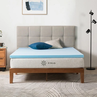 Zinus Spa Sensations inch Cooling Gel Memory Foam Mattress Topper, Twin, Full, Queen