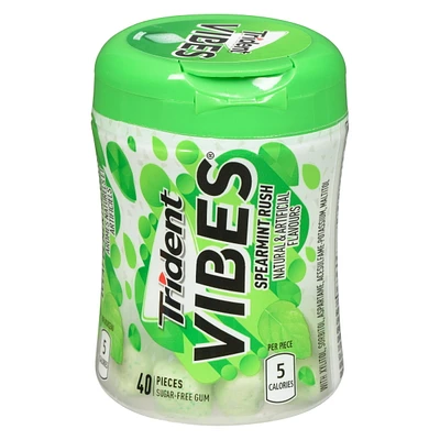 Trident Vibes, gomme sans sucre, Éclat de menthe verte, 1 gobelet (40 morceaux au total)