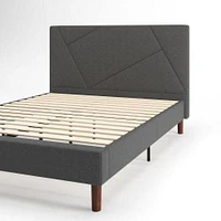 Zinus Judy Upholstered Platform Bed Frame / Mattress Foundation / Wood Slat Support / No Box Spring Needed / Easy Assembly