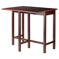 Table à abattant 3 pièces Lynnwood avec 2 tabourets de comptoir à dossier en V de Winsome - 94355