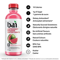 Bai Infusion antioxydante à faible teneur en calories, Kula Pastèque, 530 ml 530 ml