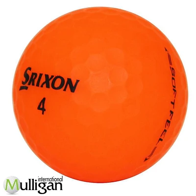 Mulligan - 60 Srixon Soft Feel - Matte - 4A Recycled Used Golf Balls, Orange