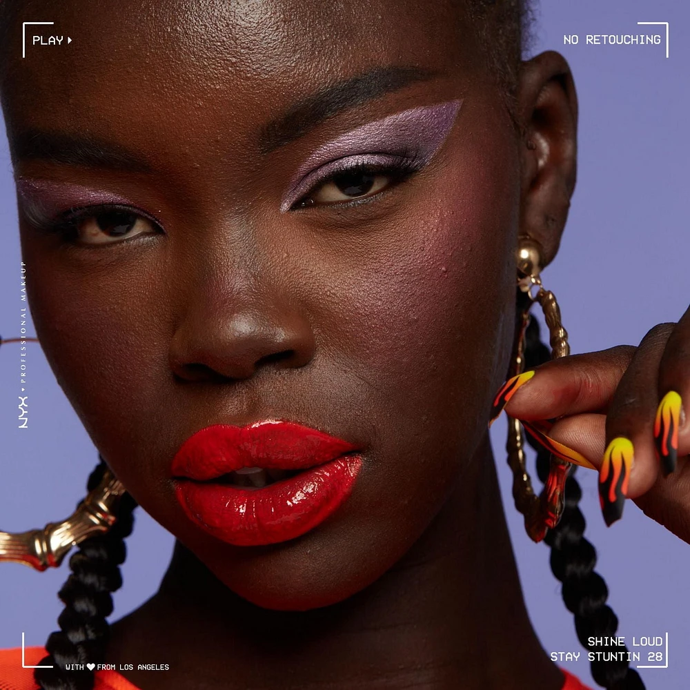 NYX PROFESSIONAL MAKEUP, Shine loud, Couleur pour lèvres haute brillance, longue tenue, Formule vegan - BORN TO HUSTLE (Rose) Couleur haute brillance