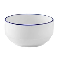 Mainstays Blue Rim Stoneware Bowl, MS BLUE RIM BOWL / D 15cm