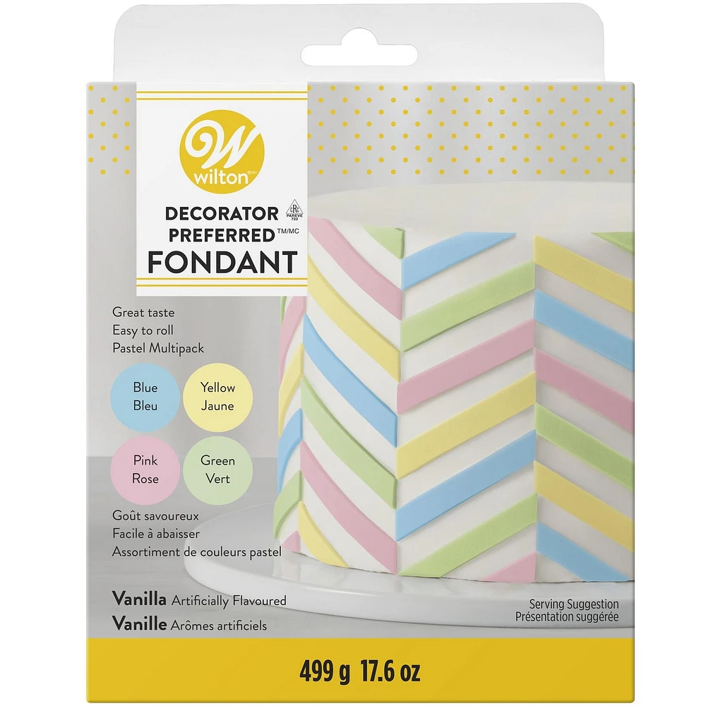 Wilton Decorator Preferred Pastel Fondant, 4 Colour Pastel (499 g)