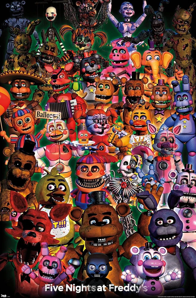 Five Nights at Freddy's - Ultimate Group Wall Poster, 22.375" x 34"
