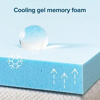Zinus Spa Sensations inch Cooling Gel Memory Foam Mattress Topper, Twin, Full, Queen