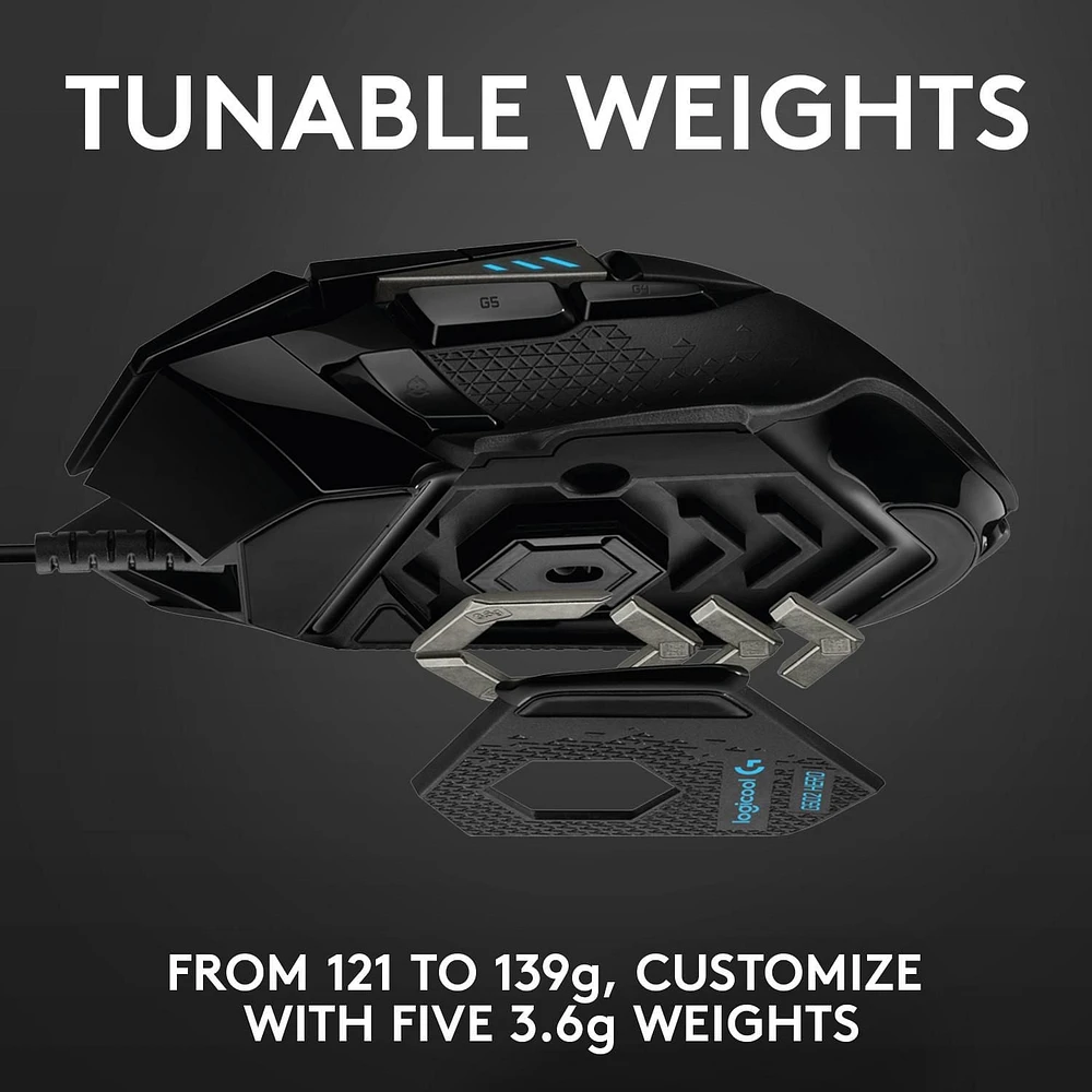 Logitech Souris de Jeu Haute Performance G502 Hero (910-005469)
