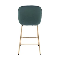 Stool with Gold Metal Legs – Elegant and Stylish Stool, Perfect for Bars or High-Top Tables, Featuring a Comfortable Pink Upholstered Seat and Sleek Gold Legs for a Modern Touch
