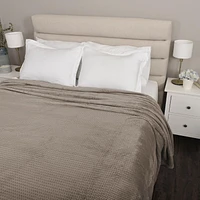 Jacquard Velvet Touch Blanket, Grey 98" x 112"
