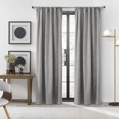 Loft Living Sicily assombrissement des pièces Double Tetiere panneau de rideau 50 x 84 in Argent